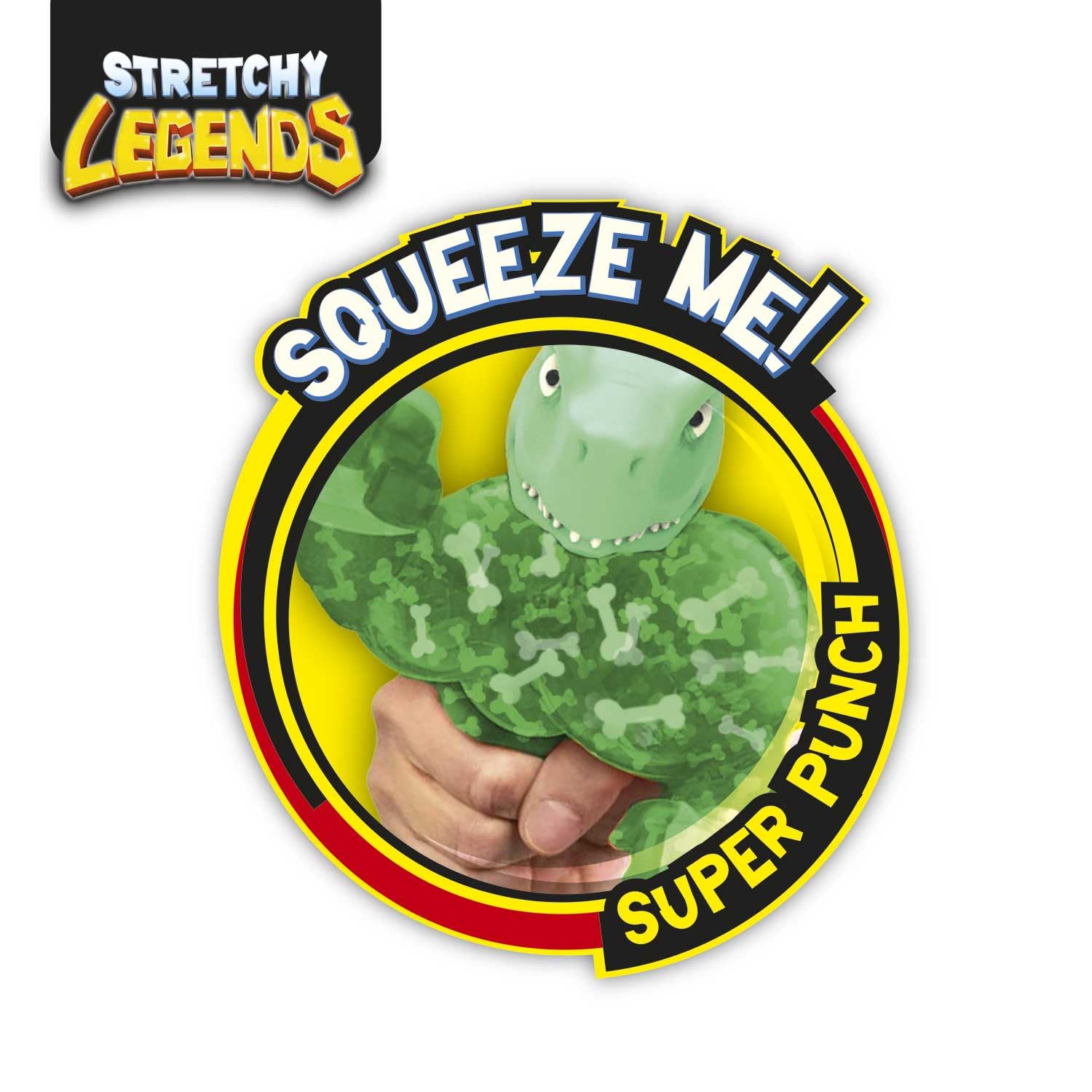 CRAZE Stretchy Legends Megarex, Personaggi da collezione libberici ed estensibili con imbottitura de Slime, 6 diversi personaggi da collezione