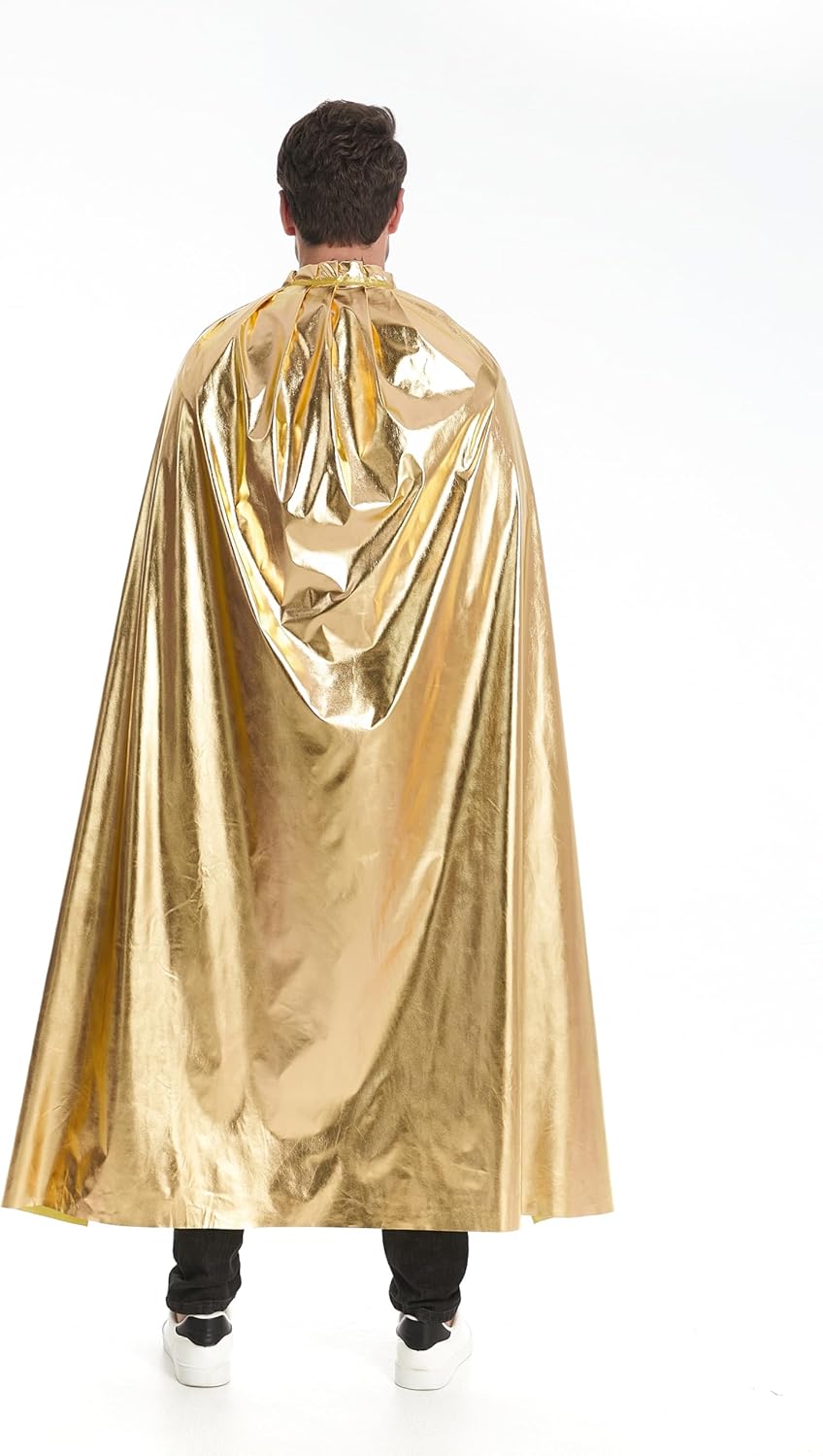 GRAJTCIN Unisex Adult Shiny Costume Cape for Halloween Mardi Gras St. Patrick's Day - Image 6