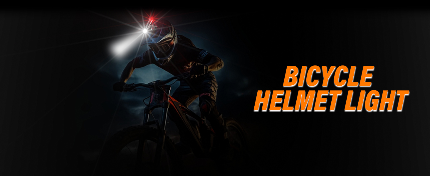 Lampe Casque Vélo Avant/Arrière Rechargeable – 200 Lumen, 5 Modes, IP66, Clip Universel, ABS