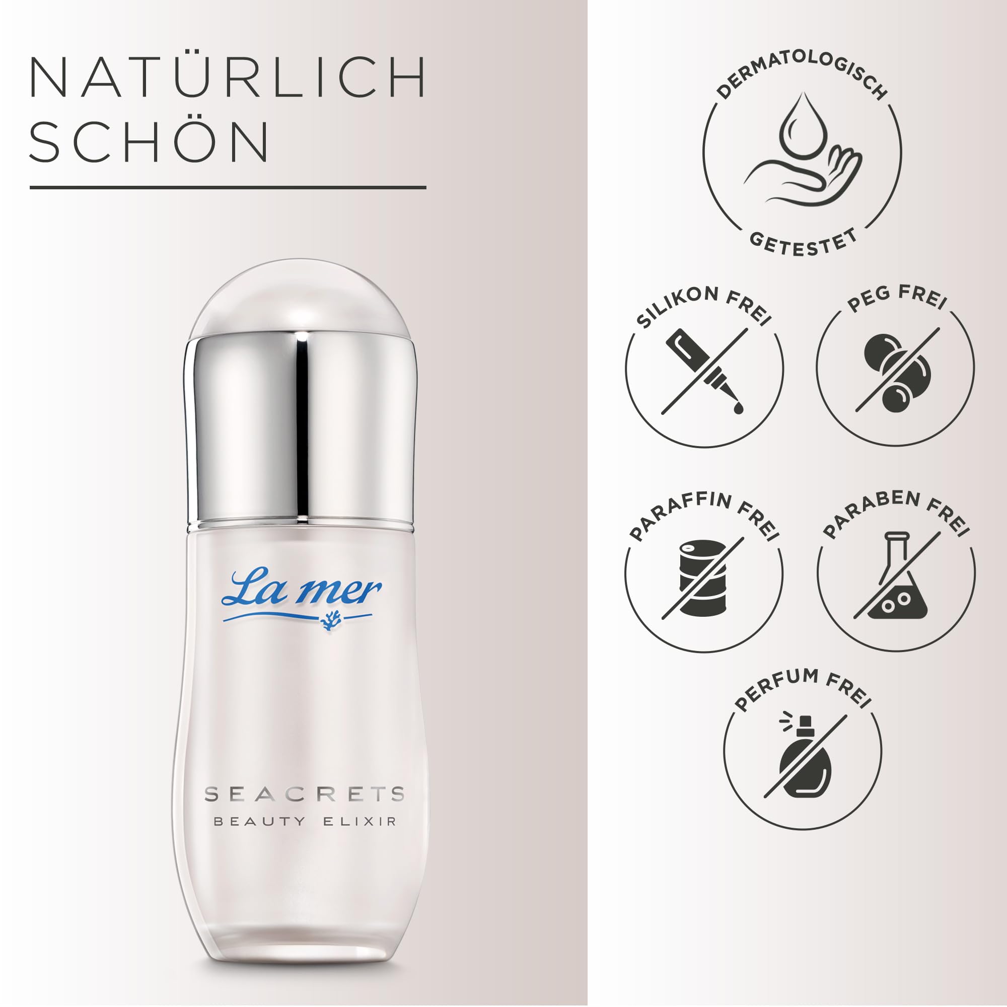 La mer Seacrets Beauty Elixir | 30 ml | Für einen perfekten Teint | Versorgt die Haut mit Feuchtigkeit | Energieschub dank molekularem Sauerstoff