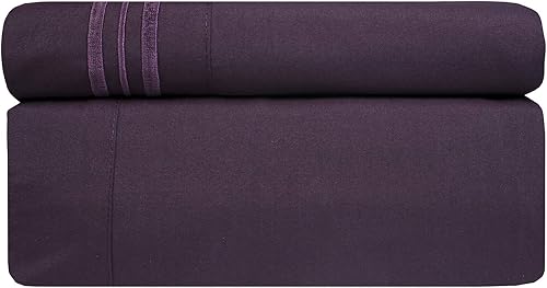 Miniatura 44 de Juego de sábanas de 1800 hilos, sábanas de microfibra cepillada suave de calidad egipcia, juego de ropa de cama de lujo con sábana encimera, sábana