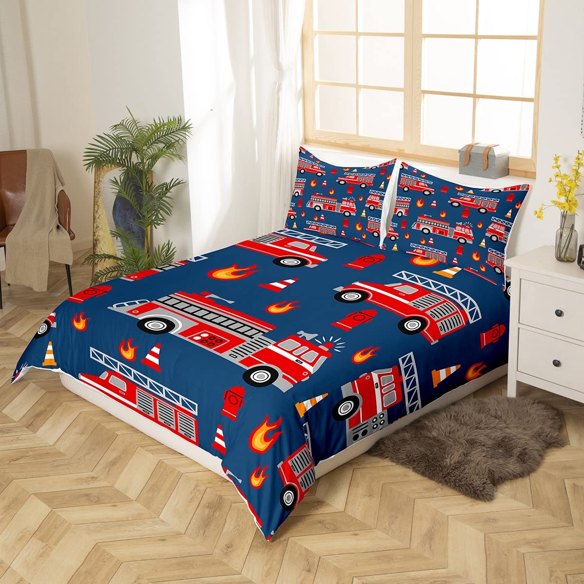Générique Beddengoedset, microvezel, 3D, minimalisme, stippen, bedrukt