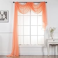 Vista 9 de Interior Trends Cenefa multiusos de gasa transparente con dobladillo completo para ventana o evento