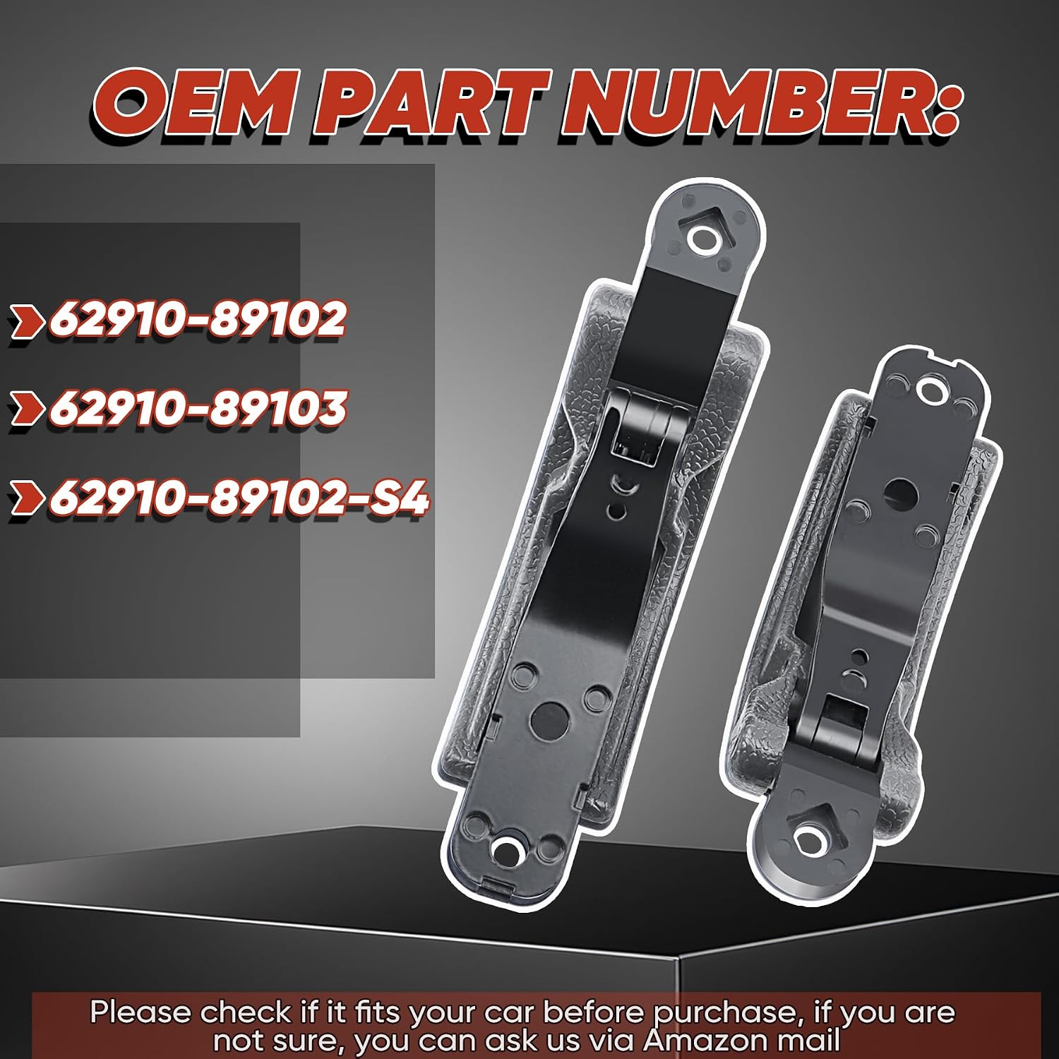 Rear Quarter Glass Window Latch Compatible with Toyota Tacoma 1989-2000 Pickup Hilux 1988-1997 4Runner 1989-1995 Gray