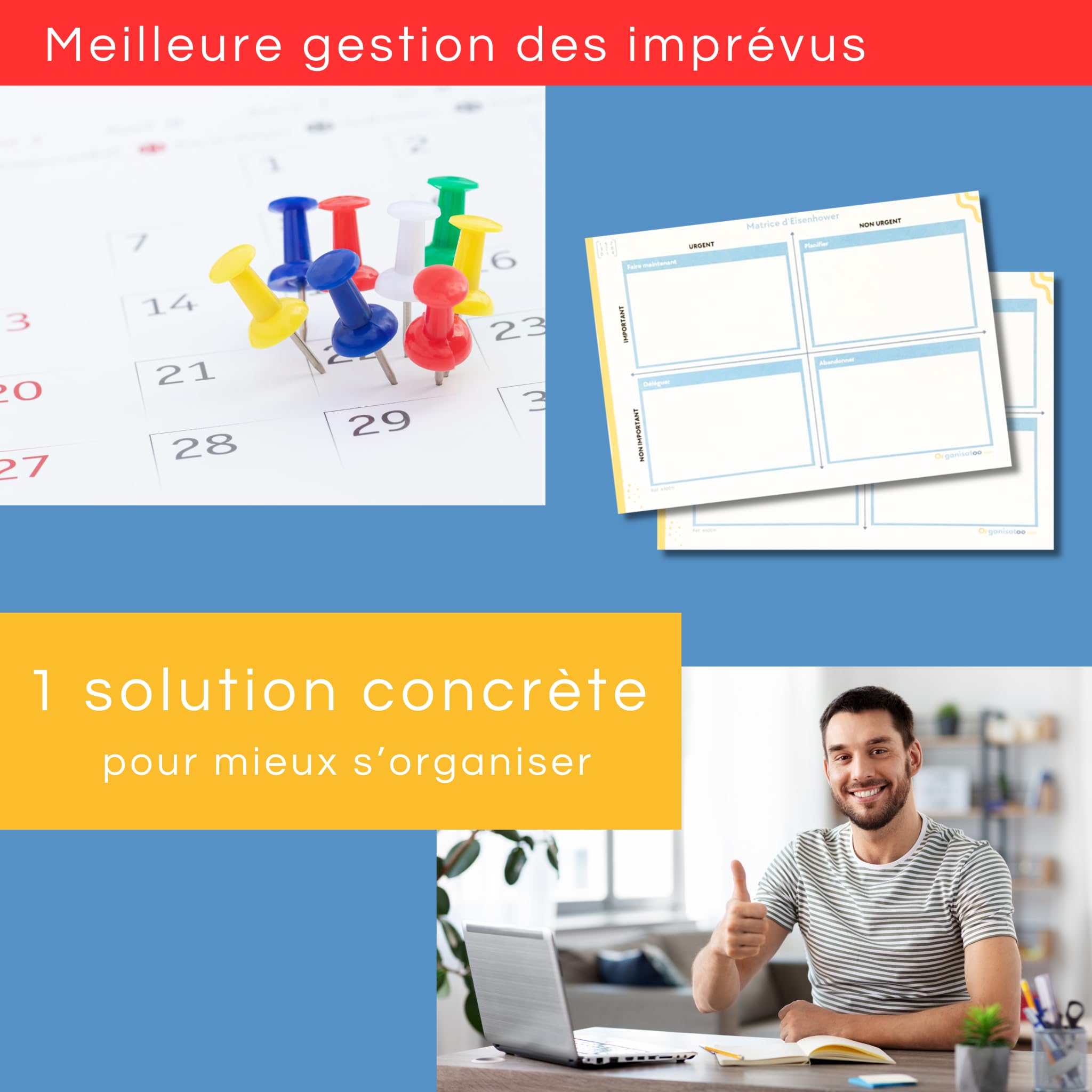 Matrice Eisenhower Bloc-Notes A5 50 Pages - Carnet de Productivité et Organisation
