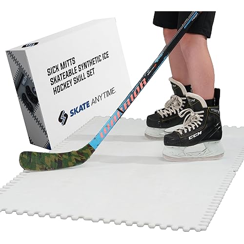 Skate Anytime - Synthetic Ice for Hockey - Skateable Artificial Ice Tiles - Backyard Ice Rink - Expandable