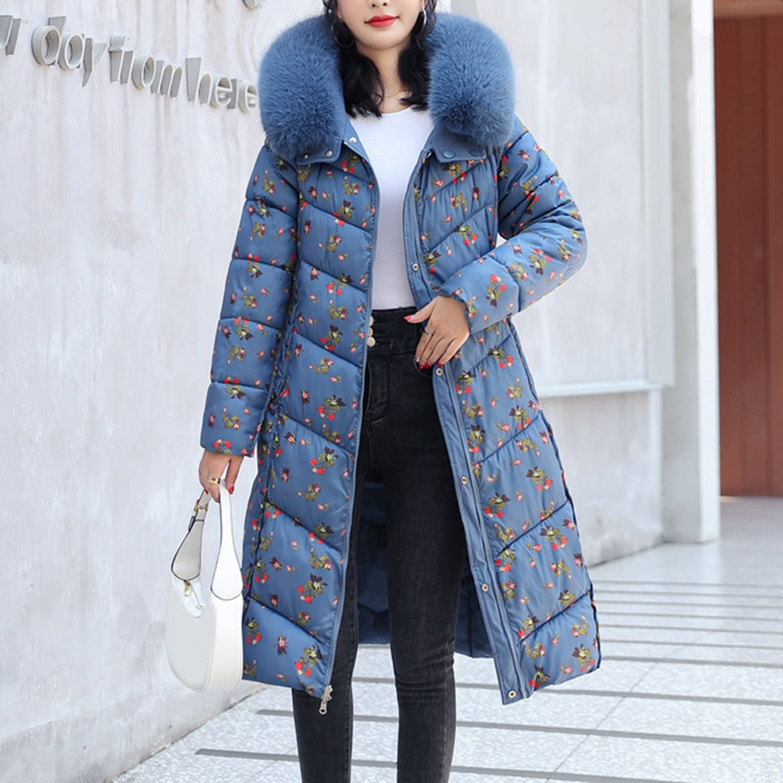 Genérico Chaqueta Acolchada Mujer,Chaqueta De Abrigo SóLido Informal Para Mujer Abrigo Con Capucha Y Bolsillo Reversible Abrigo De Manga Larga Con Bolsillo Con Cremallera