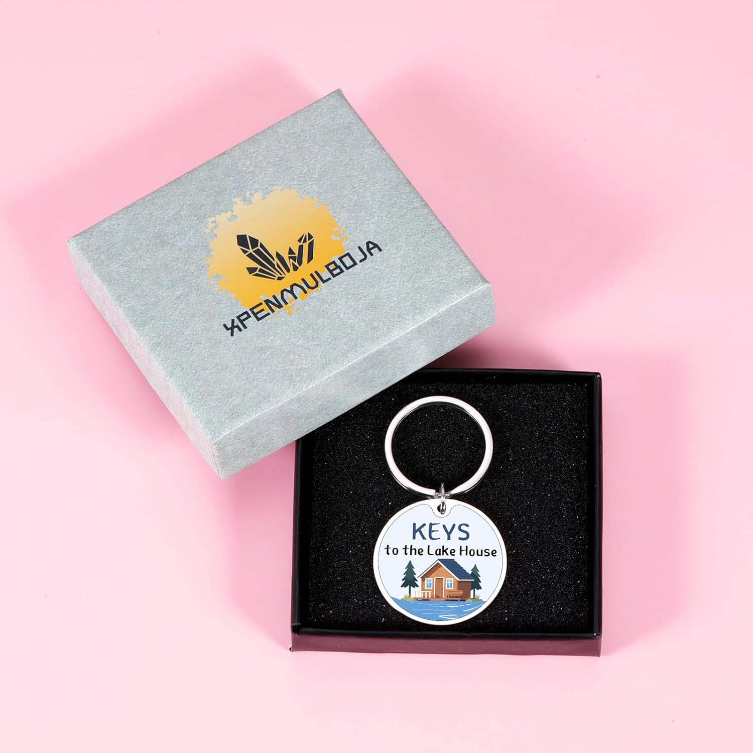 XPENMULBOJA Lake House Keychain New Home Lake House Key Chain Lake House Accessories New Home Gifts - Image 5