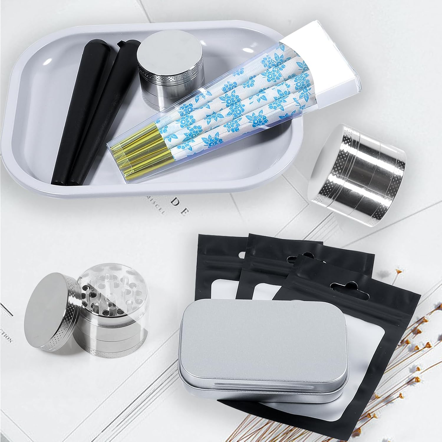 Smell Proof Bags with 6 PCS Accessories, Multi-Use Organizers Storage Box Case with Combination Lock, Portable Food Storage Containers Pouch For Storing Your Products