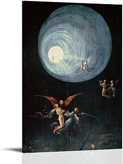 FFYunXia Hieronymus Bosch Prints Wall Art Paintings Poster Ascent of The Blessed Decorative Painting Canvas Wall Art Living Rooms Bedroom Painting Frame 16x24inch(40x60cm)