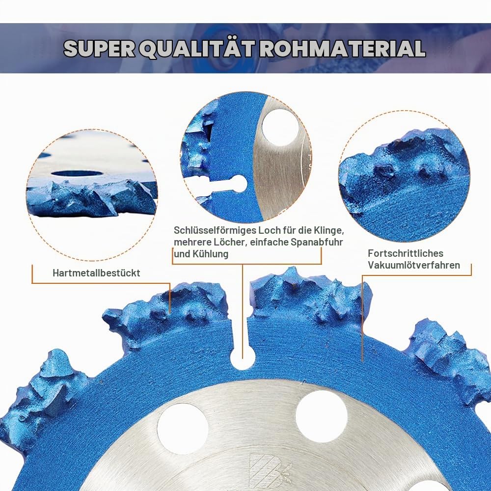 Multi Sägeblatt Trennscheibe 125mm- BRSCHNITT Hartmetall Trennscheibe Laube 22.23/15.875MM für Stämme, wurzeln, holz, feste gummi, kunststoff