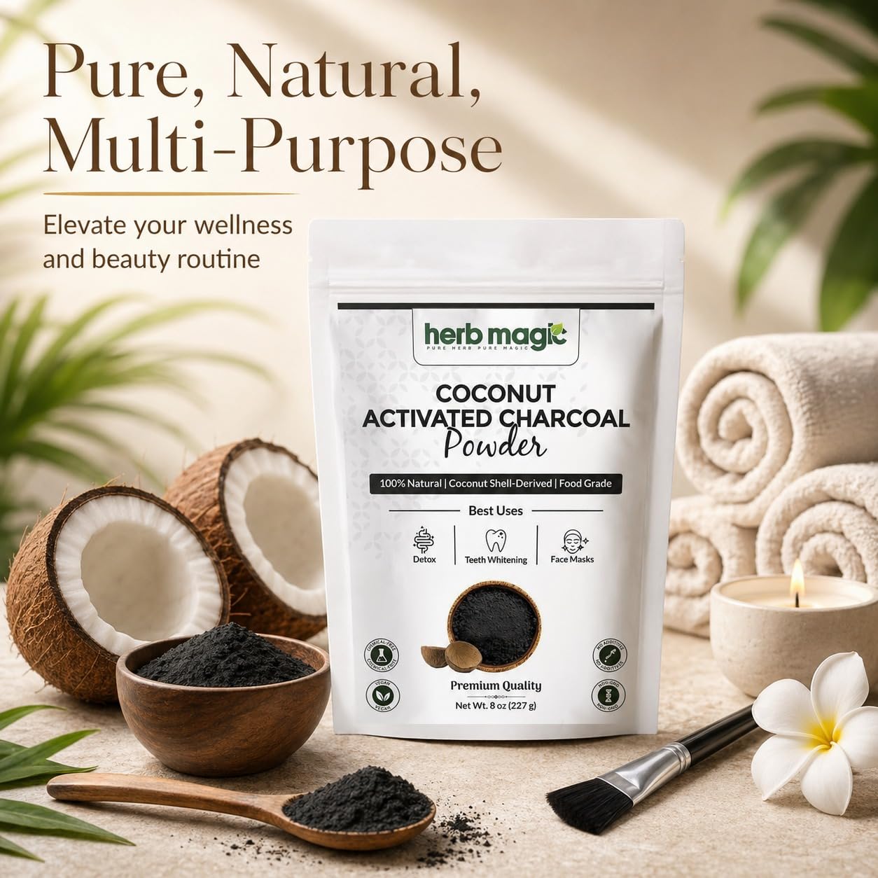 Herb Magic Activated Charcoal Powder, Food Grade Coconut Shell, 8 oz — Amazon image 5