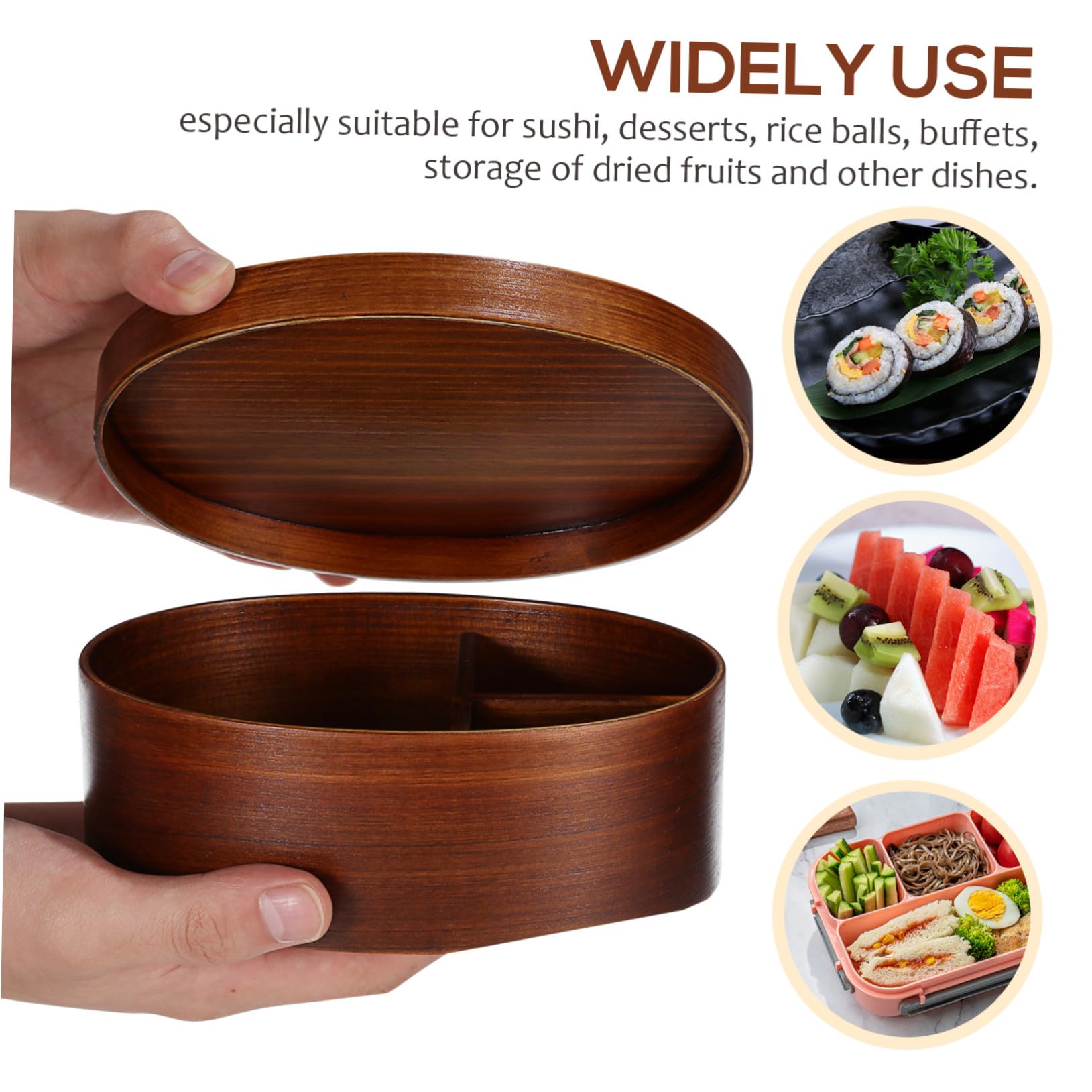 Boîte Bento Japonaise Rétro en Bois pour Sushi et Déjeuner Rentrée Scolaire
