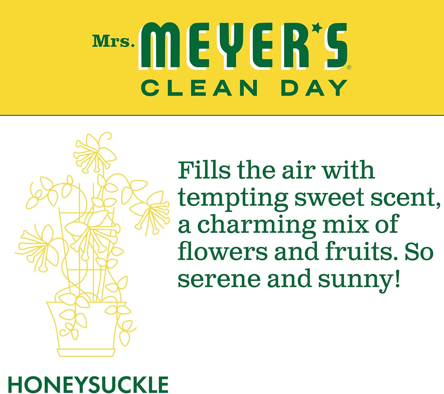 MRS. MEYER'S CLEAN DAY Liquid Laundry Detergent, Infused with Essential Oils, Honeysuckle, 64 oz - Pack of 2 (128 Loads)