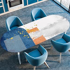FANSU Automne Nappes Anti Taches,Nappe Ovale Exterieur Avec Bord