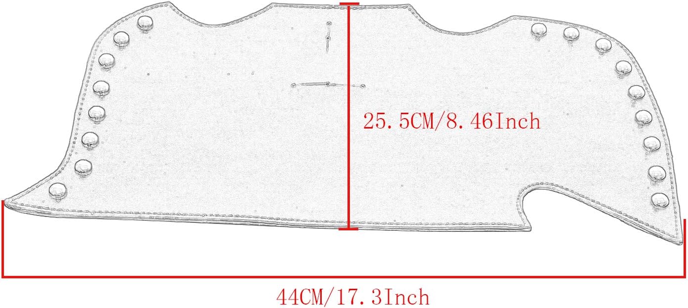 Motorcycle Heatshield Leather Studs,Side Saddle Heat Shield Deflector For Harley Softail Dyna Sportster Touring Road King