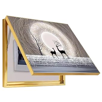 Electrical Meter Cover Panel Hide Paintings Vertical Switch Box Distribution Box Wall Hanging Paintings Free Punching 50x40cm/19.7x15.7inch,A