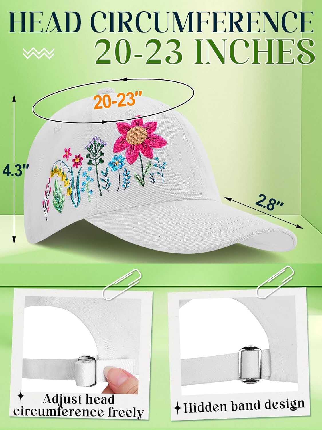 Biggun Trendy Embroidered Baseball Cap for Girls Women Men - Adjustable Soft Breathable Hats for Casual Wear - Image 2