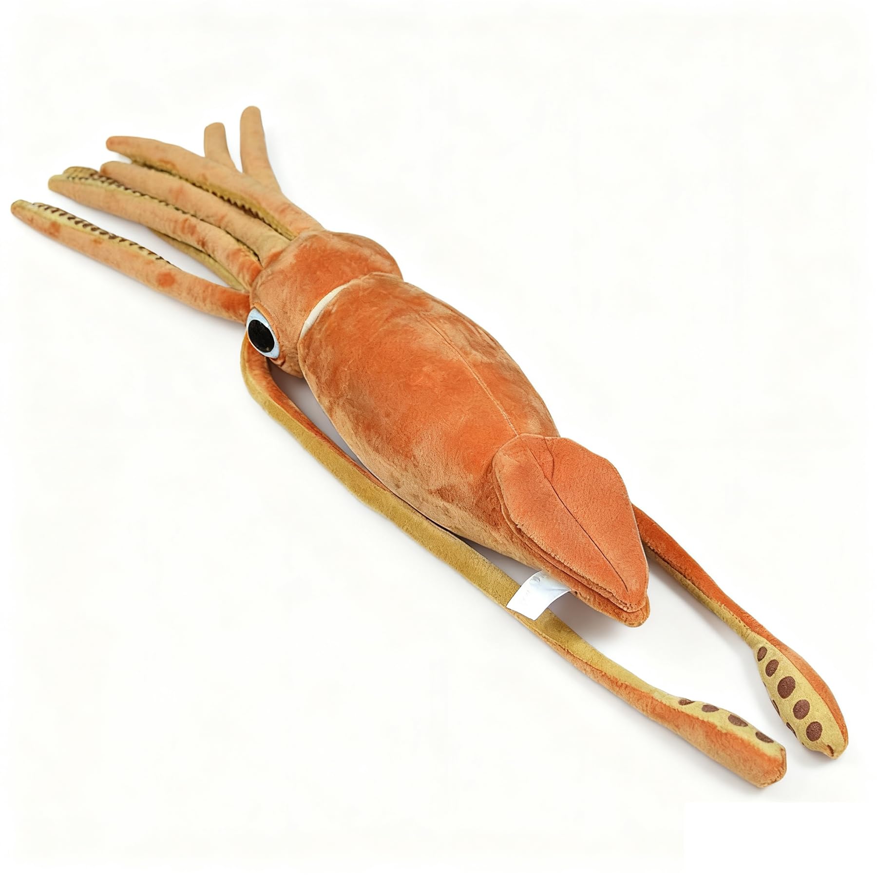 RLOMUTE Realistic Giant Squid Plush Toy 12.6 Inch - Super Soft Stuffed Animal, Cute Yellow Giant Squid for Kids Boys Girls, Birthday Party Favors, Bedroom/Car/Home Decor & Collectible Gift