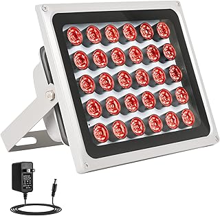 [Updated Version :90 Degree Wide Angle] LONNKY IR Illuminator Long Range up to 330ft/100m,30-LEDs 850nm,IR Infrared Light for Security Camera, Waterproof, Auto ON/Off, Metal Housing