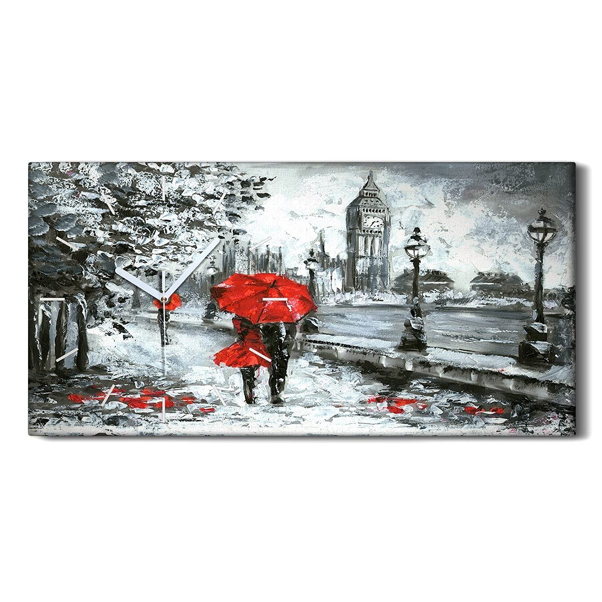 Horloge sur Toile Ne Pas Tic Tac Coloray - Art Mural Moderne 60x30cm