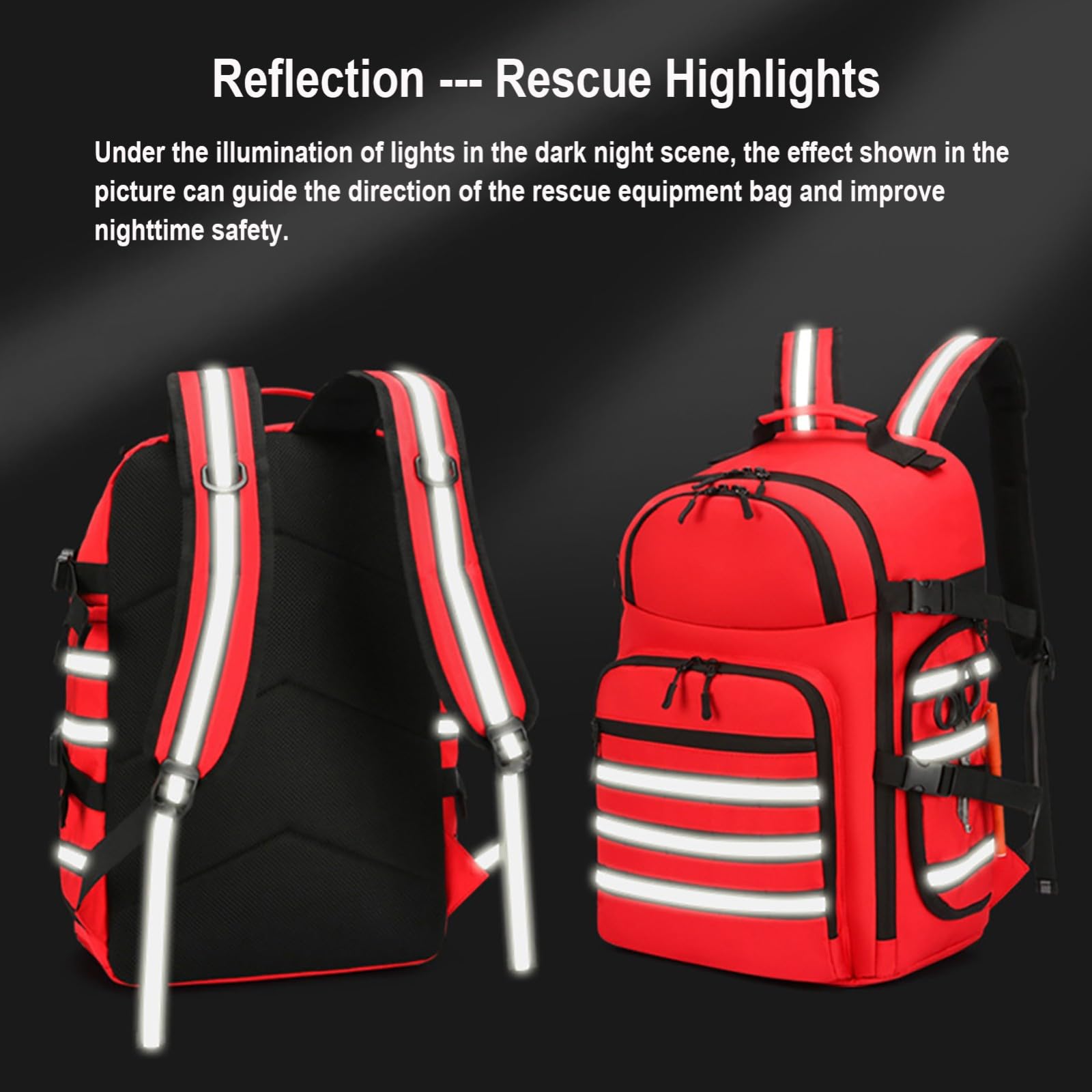 Erste Hilfe Kit Leer Rucksack Medizinischer Notfall Kits-Wasserdicht Verschleißfest Verstellbarer Riemen Atmungsaktiv Rücken Erste Hilfe Tasche für Reisen Haus,Auto,Arbeitsplatz & Outdoor