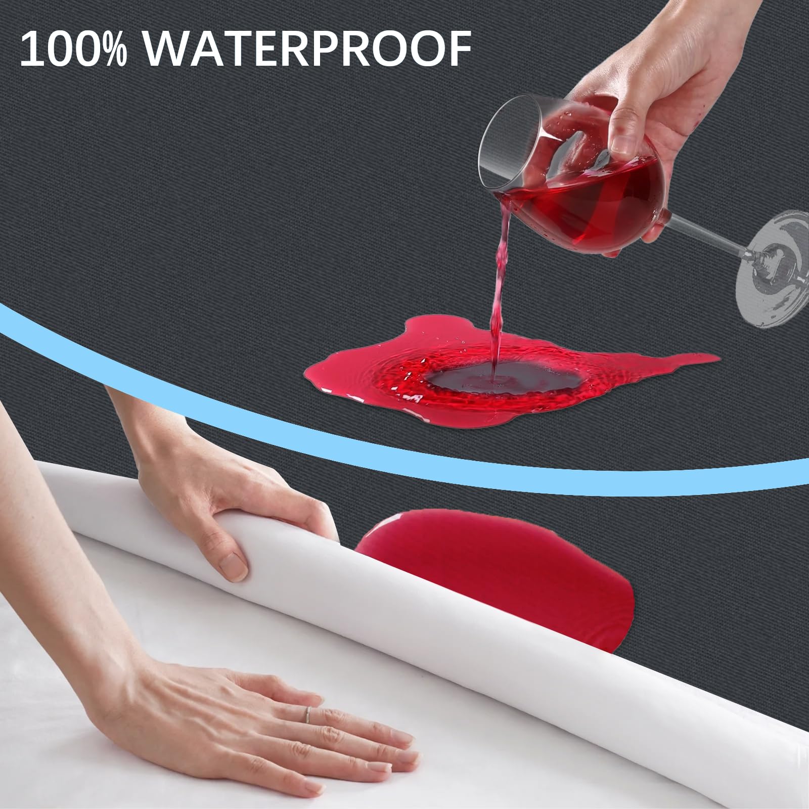 Waterproof Mattress Protector King, Premium Mattress Covers 150x200cm, Breathable - Image 2