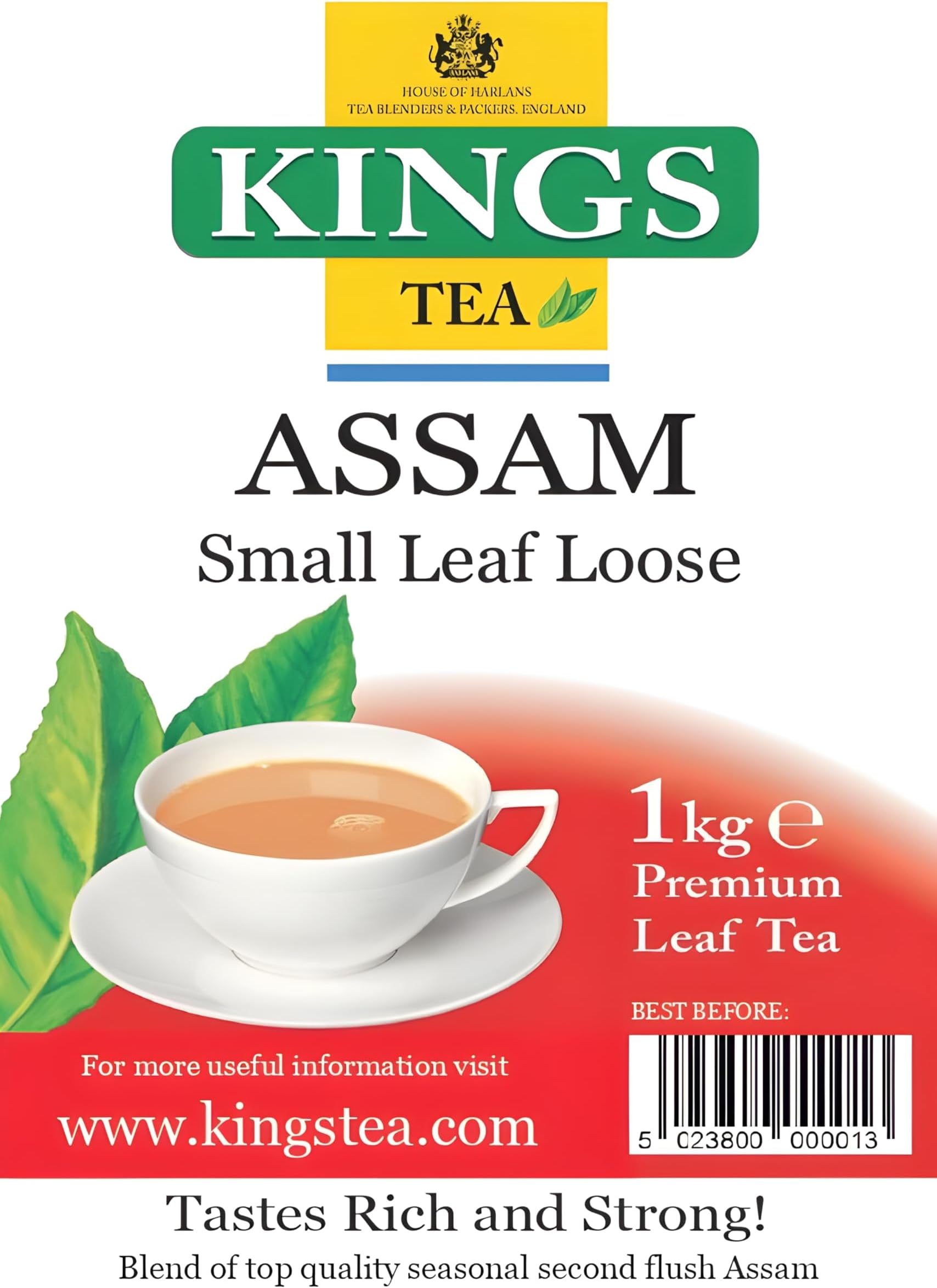 ASSAM LOOSE TEA, SMALL LEAVES, 1 Kg (Pack of 1)