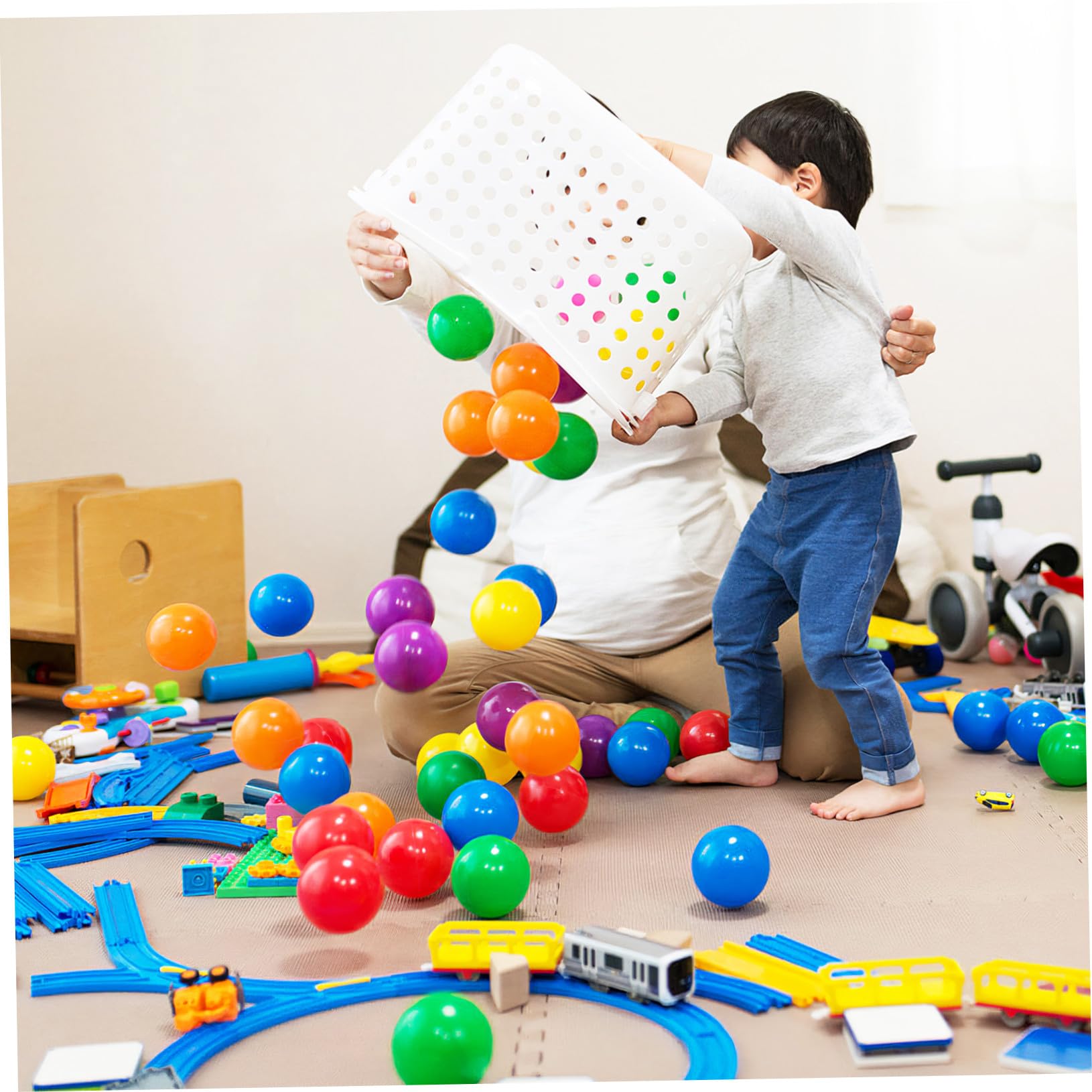 BESPORTBLE 100 Bolas Redondas de Plástico para Piscina de Bolas Oceánicas, Juguetes Funcionales para Niños en Fiestas y Juegos de Piscina Color Aleatorio