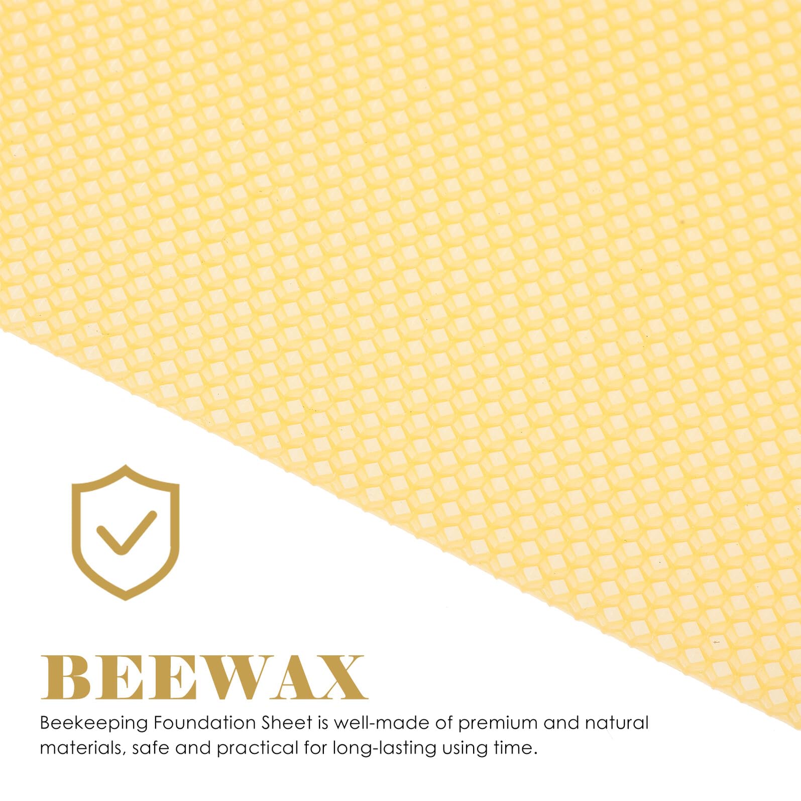 POPETPOP de Láminas de Cera de Panal Base Rápida para Apicultura 30 Piezas Alta Producción , Color Amarillo , Material Cera de Abeja para Proyectos DIY y Manualidades