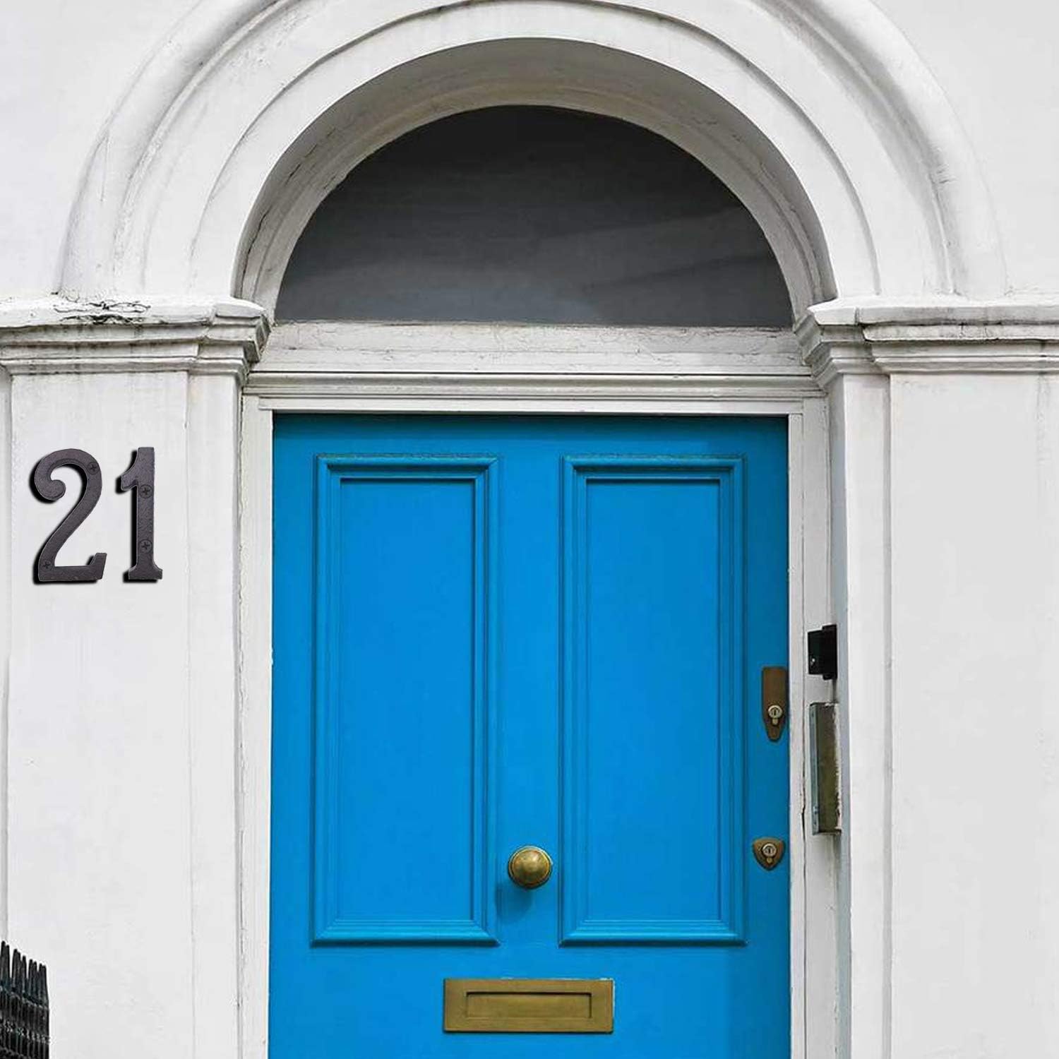 3 Inch House Numbers- Special Cast Iron Home Address Number- Easy Install (3 Inch High, 0)