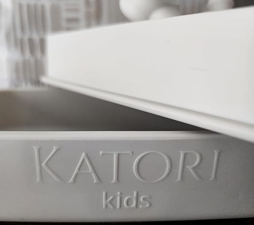 Miniatura 5 de KATORI Kids - Placa de succión para el bebé para llevar, juego de 5 platos de silicona de viaje para bebés con bolsa de viaje, plato para niños