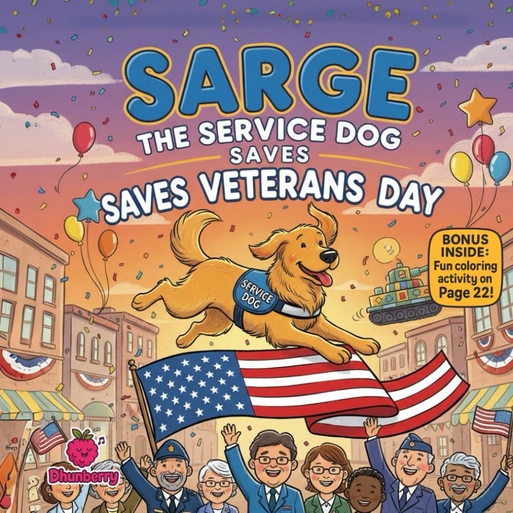 Sarge the Service Dog Saves Veterans Day: A Fun Rhyming Adventure About Teamwork, Kindness & Honoring Heroes