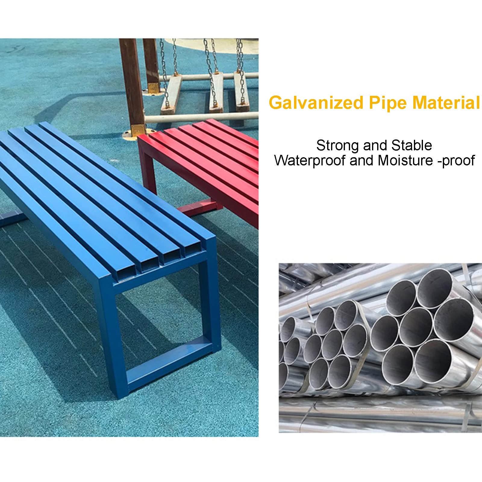 Metalowa ławka ogrodowa na zewnątrz stylowe siedzenia na patio odporne na warunki atmosferyczne ławki ogrodowe meble ogrodowe nowoczesne ławki tarasowe idealne na podwórko lub przy basenie