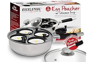 Excelsteel 18/10 Stainless Steel 4 Cup Egg Poacher: Your Perfect Poached Egg Solution