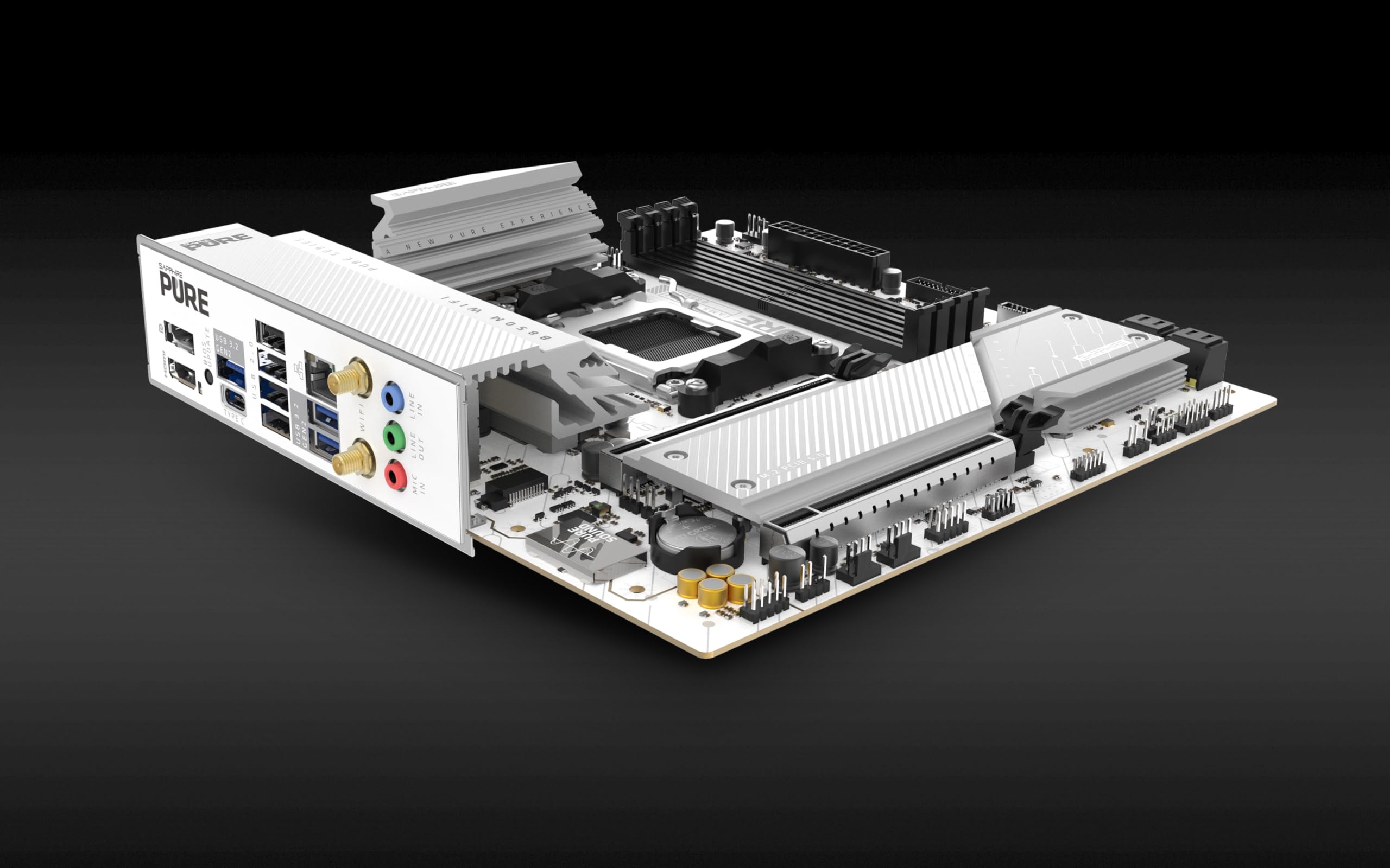 SAPPHIRE Carte mère AMD AM5 MATX Pure B850M WiFi 52123-02-40G