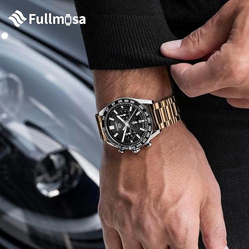 Miniatura 4 de Fullmosa Correa de reloj de cadena de metal de liberación rápida, correa de reloj de eslabones de acero inoxidable de 0.63 pulgadas, 0.71 pulgadas,