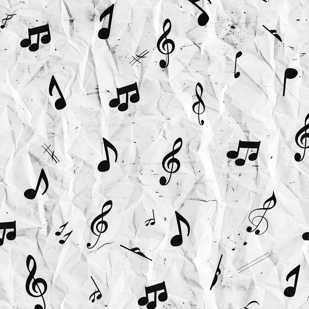 Jiaoqss H Peel And Stick Wallpaper Black Note Music Self Adhesive Wallpaper Wallpaper For Living Room Bedroom Stick On Wallpaper Vinyl Wrap For Furniture Removable