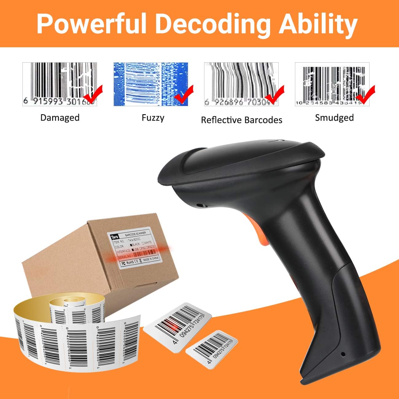 Multifunction and OS compatibility of Tera barcode scanner