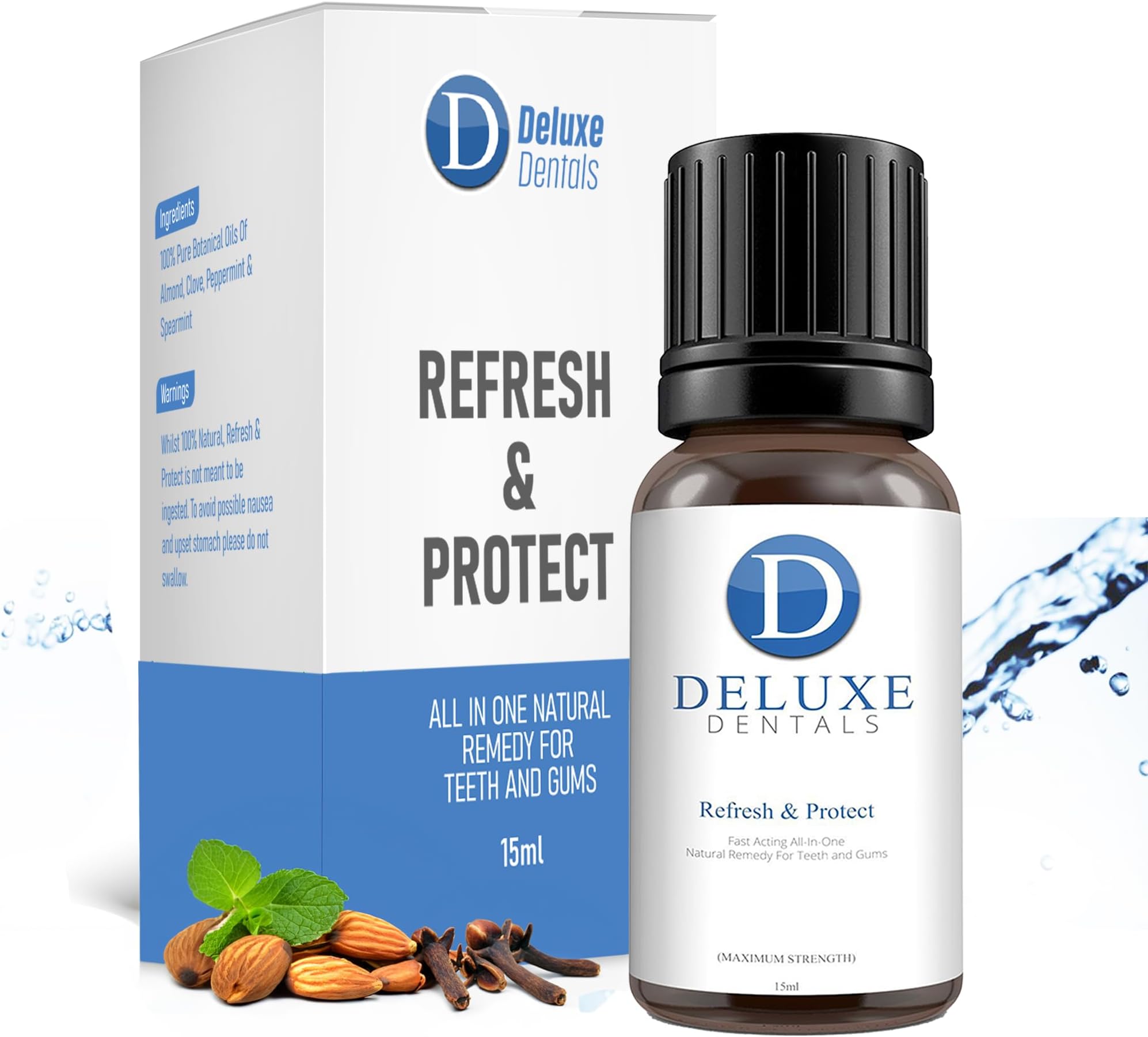 Gum Health Treatment for Adults - Toothache Treatment - Mouthwash for Gum Health, Fast Acting Pure Botanical Oils Remedy for Teeth and Gums, Clove Oil for Toothache - 15ml