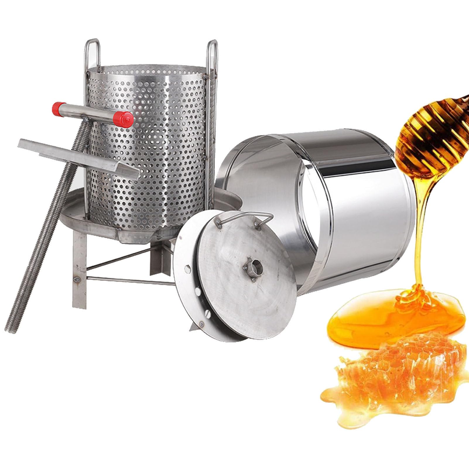 Mesh Honey Press Machine Manuale di Frutta Miele estrattore Apicoltura in Acciaio Inossidabile Cera per la pressa per Il Miele per Apicoltura Agricoltura Strumento di Apicoltura