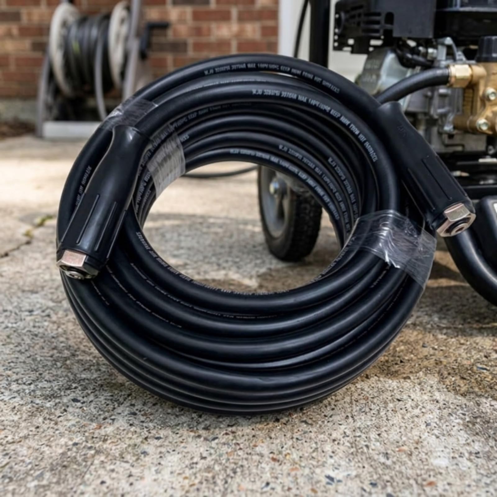MagiDeal Tubo Alta Pressione Tubo Lavaggio Tubo Idropulitrice Tubi Rinforzati Accessorio Pulizia in PVC con Fibre Intrecciate Doppio Strato Raccordi Resistenti, size to 3