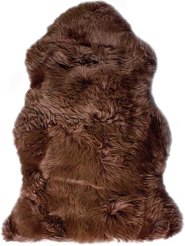 Vista 17 de HUAHOO Alfombra de oveja auténtica de alta calidad, piel de oveja australiana, esponjosa, de lujo, natural, de piel de cordero esponjosa