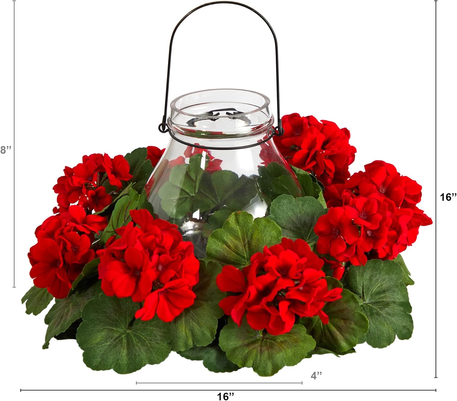 Nearly Natural 16in. Artificial Geranium Candelabrum