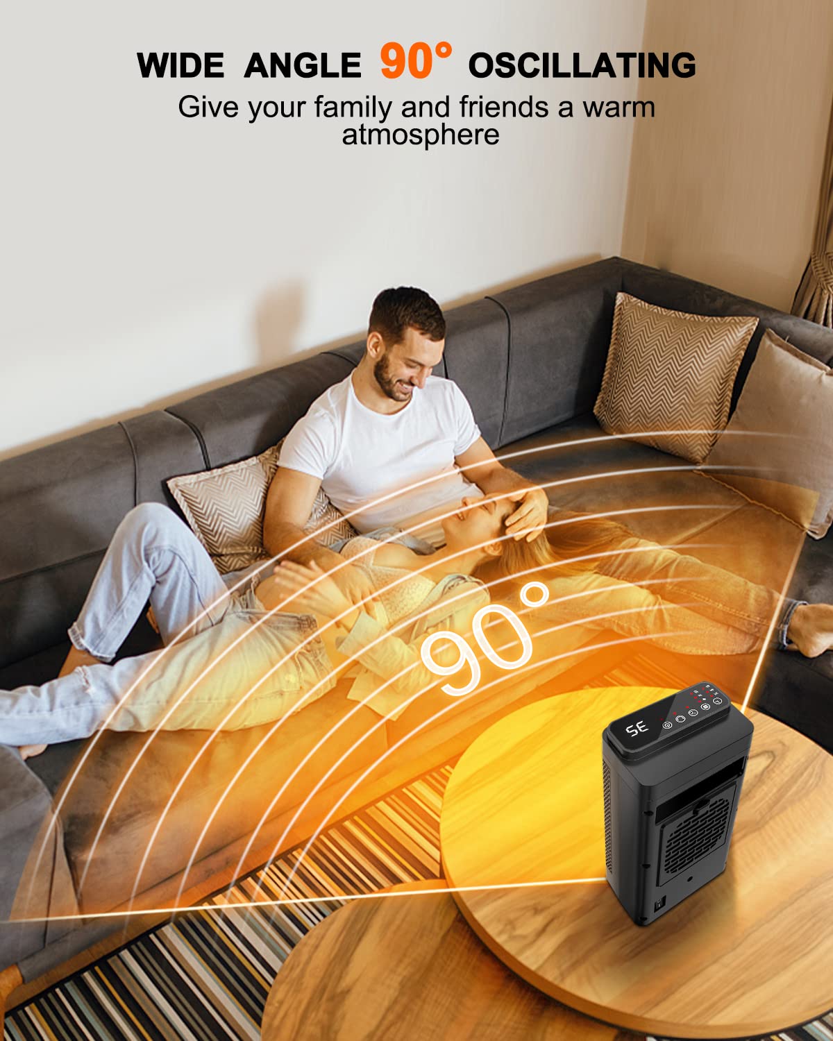 Energiebesparende Stille Ventilatorkachel 1200W - Keramische