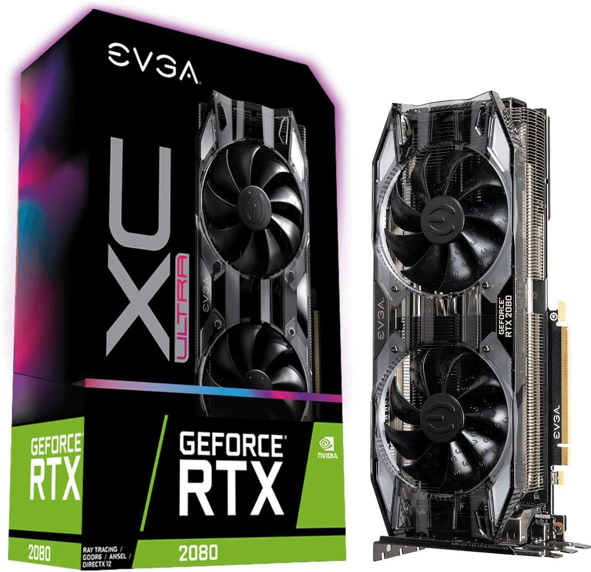 EVGA GeForce RTX 2080 XC ULTRA GAMING, 8GB GDDR6, Dual HDB Fans & RGB LED Graphics Card 08G-P4-2183-KR (Renewed)