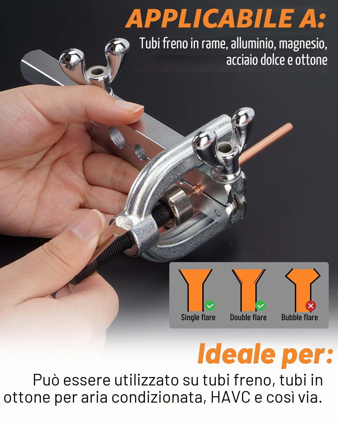Kit di Torcitura per tubo di Freno, 7m Tubo di Freno Ø 4,75 mm Rame-Nickel Kit, per tubi di rame ed alluminio morbide
