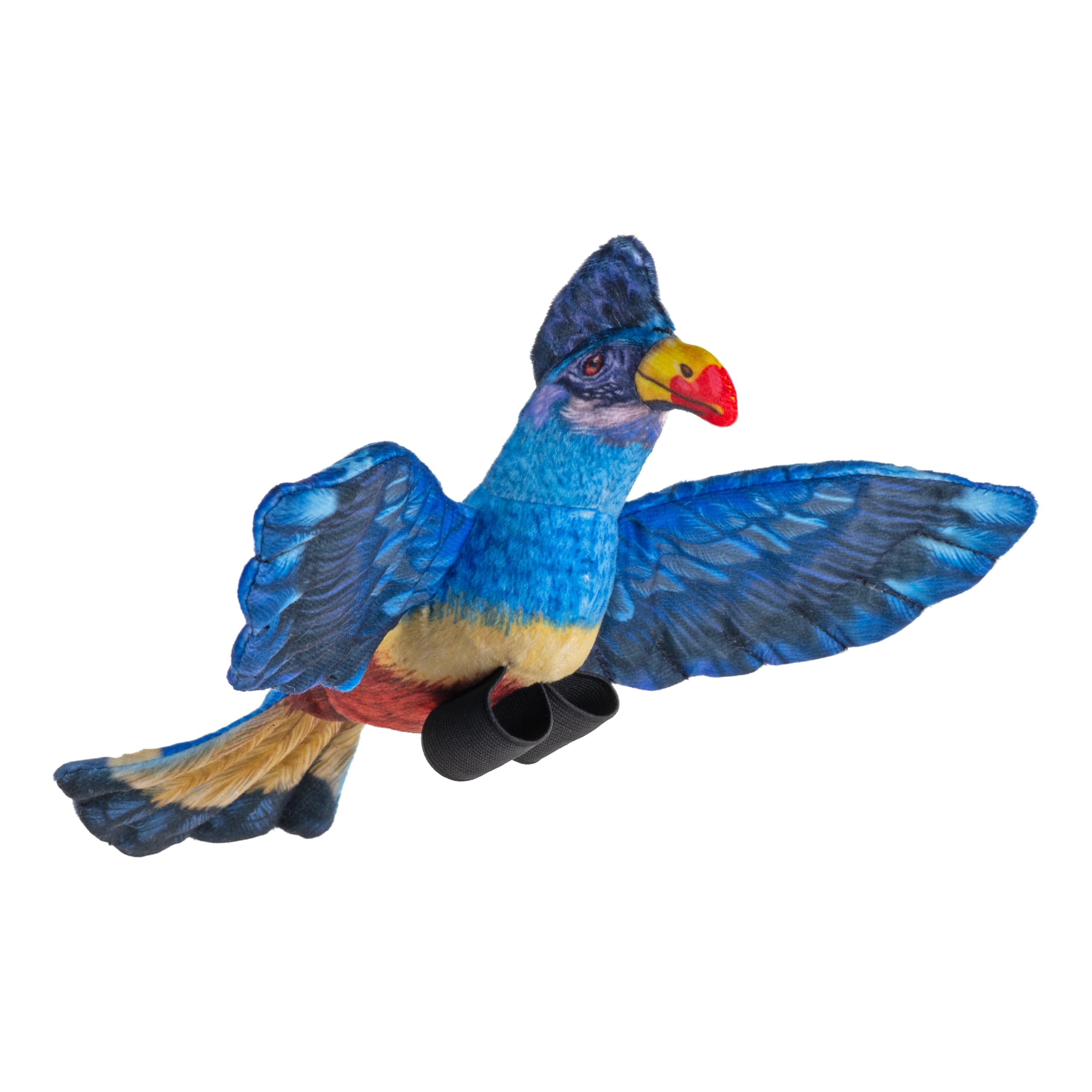 Wild Republic Rainforest Great Blue Turaco, Stuffed Animal, 4.5 inch, Plush Toy, Fill is Spun Recycled Water Bottles