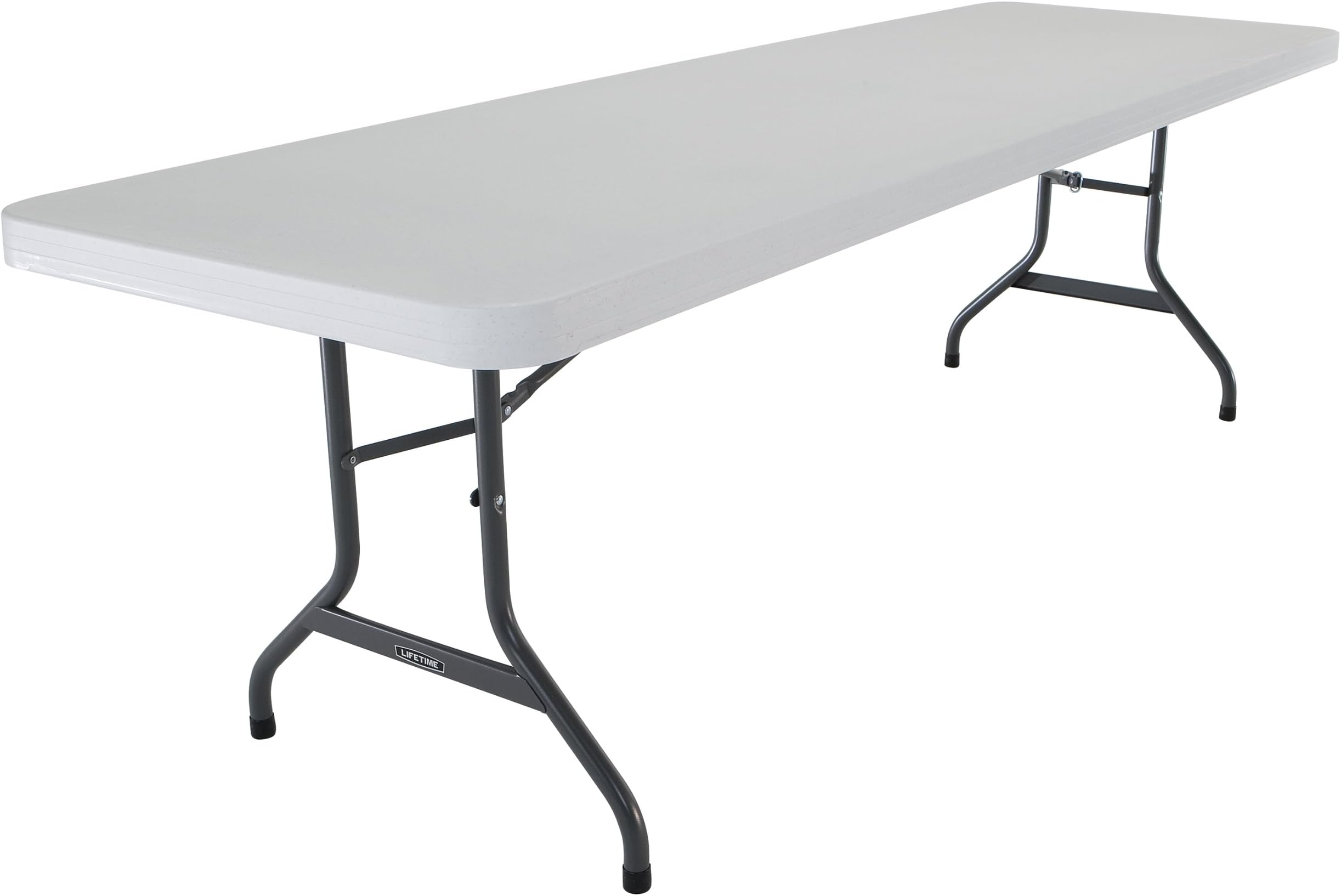 22980 Folding Utility Table, 8 Feet, White Granite, 96"""