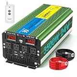 3500W Pure Sine Wave Inverter DC 24V to AC 110V/120V Car Inverter with 4 AC Outlets USB Port for Camping/Truck/RV/Solar System/Travel Camping